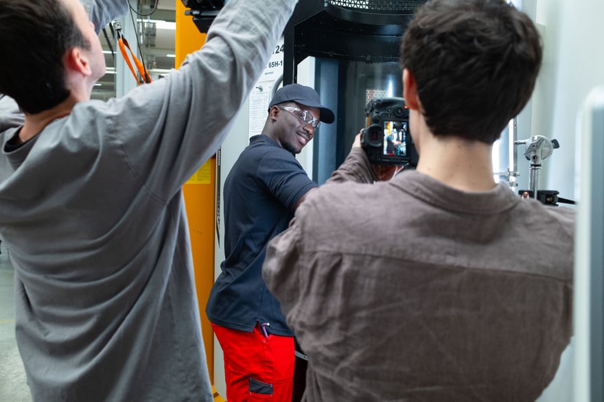 Behind the scenes: Industrie-Shooting